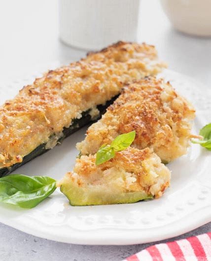 Zucchine ripiene di tonno e patate