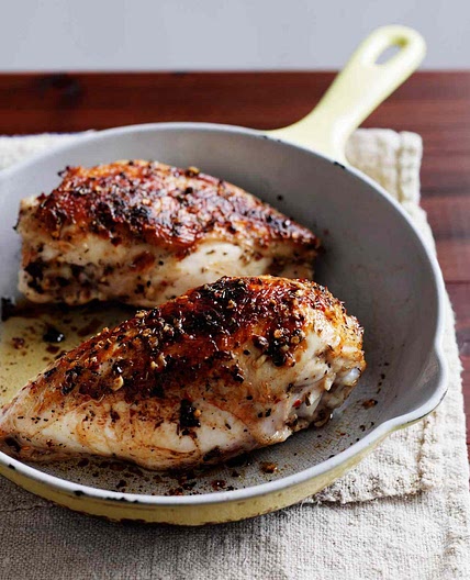 Grilled Chicken Breasts with Lemon and Thyme