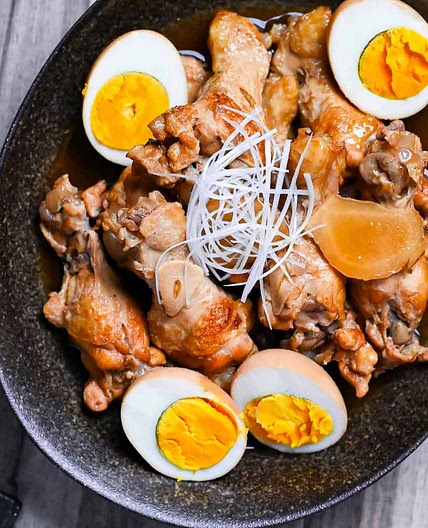 Refreshing Simmered Chicken Drumsticks (Tori no Sappari-ni)