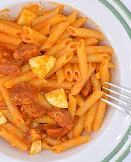 Macarrones con chorizo