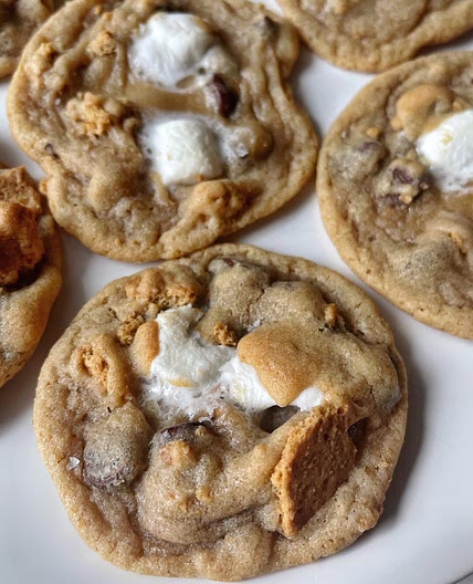 Soft & Chewy Salted S’mores Cookies {with a gluten free option}