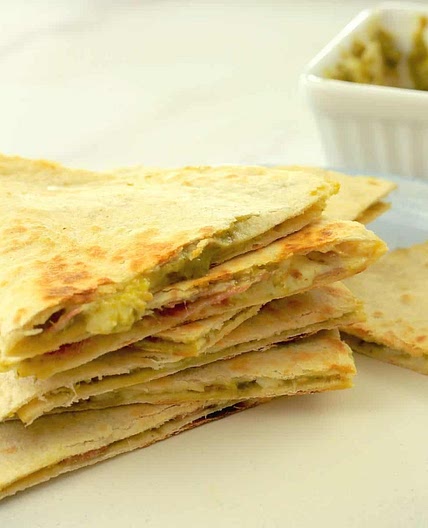 Low Carb Italian Quesadillas with Salami and Mozzarella