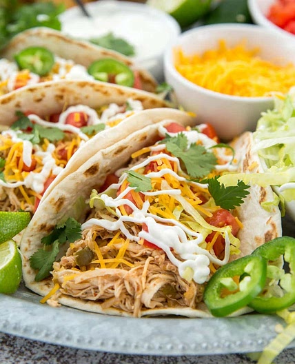 Crock Pot Chicken Tacos