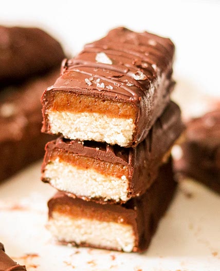 Homemade Healthy Twix Bars Recipe (Paleo, Vegan)