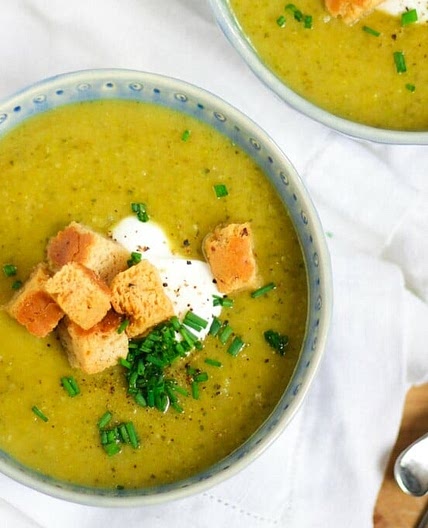 Easy Courgette Soup {with Parmesan}