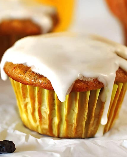 Easy Carrot Cake Muffins with Sweet Glaze
