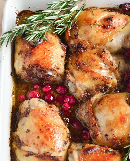One Pan Cranberry Chicken Thighs Recipe