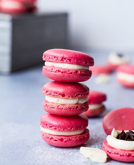 Peppermint Mocha Macarons