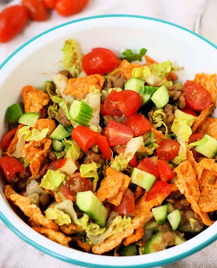 Vegan Lentil Taco Salad