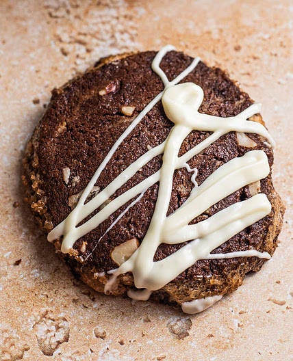 Chocolate Sables with Hazelnuts and White Chocolate