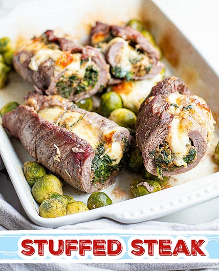 OVEN BAKED STUFFED FLANK STEAK