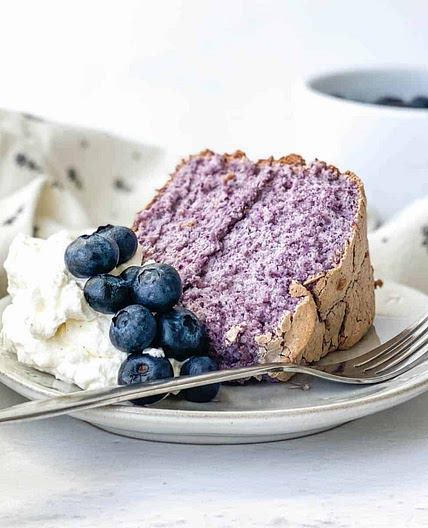Blueberry Angel Food Cake
