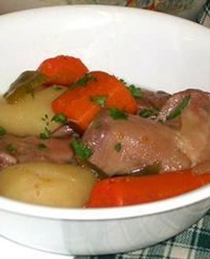 Slow Cooker Squirrel and Veggies