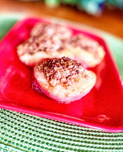 Air Fryer Stuffed Peaches