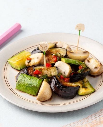 가지호박버섯구이 만드는 법