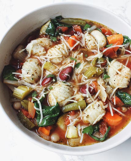 Slow Cooker Gnocchi Minestrone Soup ~ Comforting Plant-Based Recipe