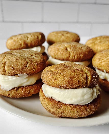 Gluten-Free Snickerdoodle Cookie Sandwiches with Cream Cheese Filling