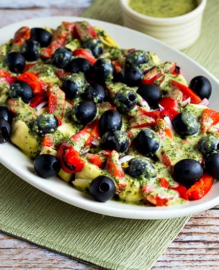 Antipasto Artichoke Salad with Basil Vinaigrette