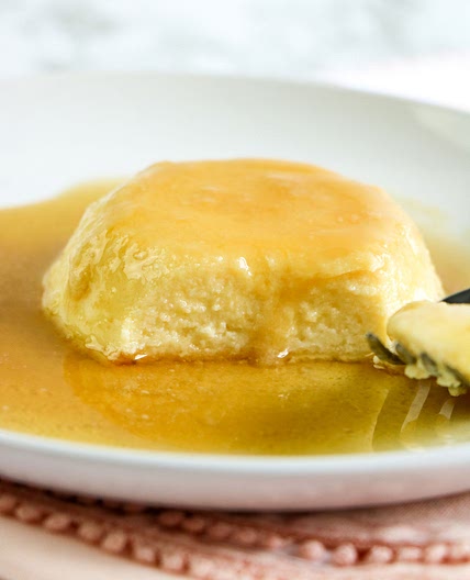 Ricotta Flan With Maple Syrup