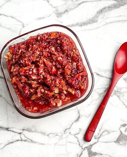 Raw Low FODMAP Cranberry Orange Relish