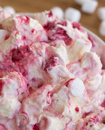 Raspberry Marshmallow Fluff Salad