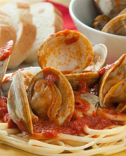 Clams Over Linguine