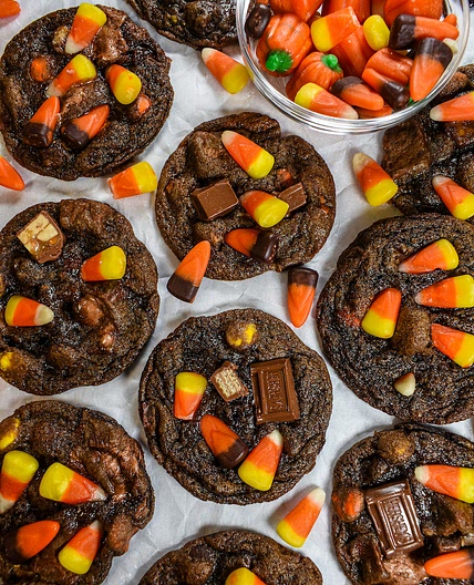 Leftover Halloween Candy Cookies