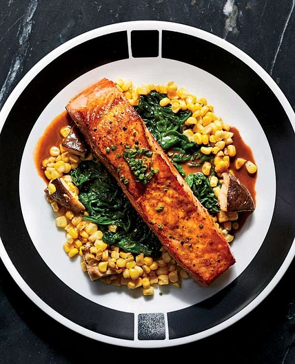 Seared Salmon with Summer Vegetables