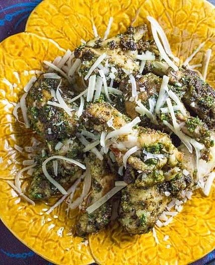 Pesto Chicken Wings