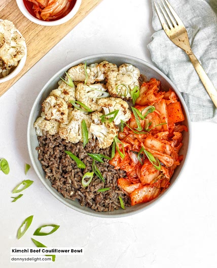 Kimchi Beef Cauliflower Bowl