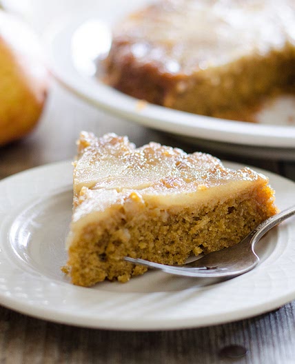 Spiced Pear Upside Down Cake