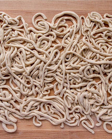 Homemade Udon Noodles