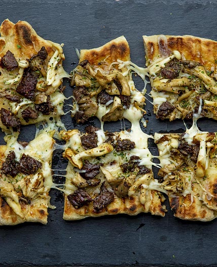 Grilled Steak And Mushroom Flatbread Recipe by Tasty