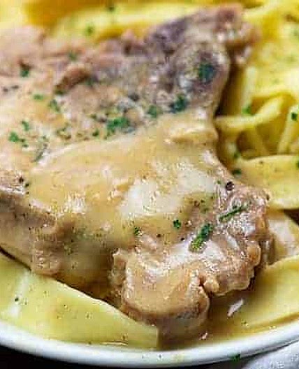 Slow Cooker Smothered Pork Chops