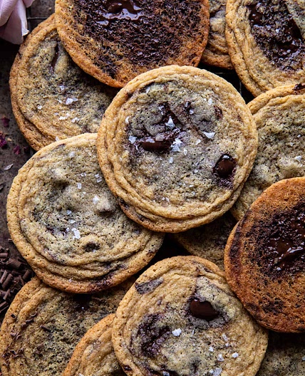Brown Butter Malted Chocolate Chunk Cookies