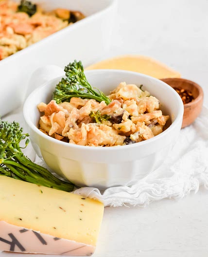 Baked Gouda Mac and Cheese with Roasted Veggies