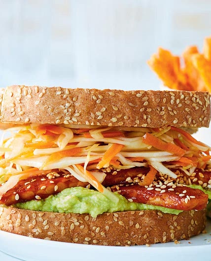 Barbecue Tempeh Sandwiches with Coleslaw