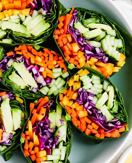 Veggie Wraps (+ Ginger Tahini Dressing)