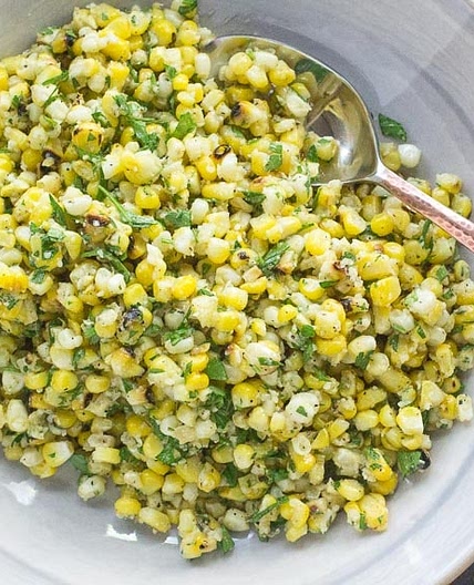 Grilled Corn Salad with Parmesan & Parsley
