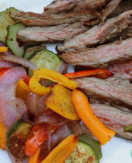 Grilled Flank Steak and Veggies