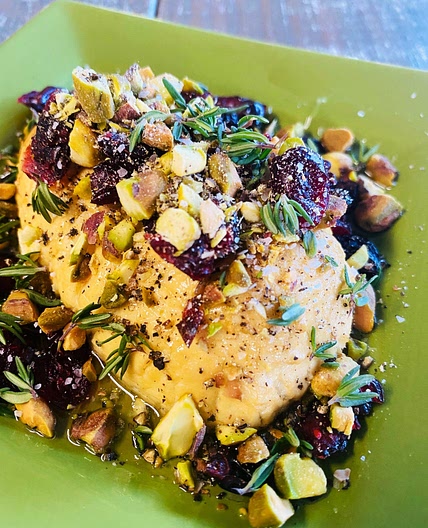 Smoked Cranberry Honey Goat Cheese