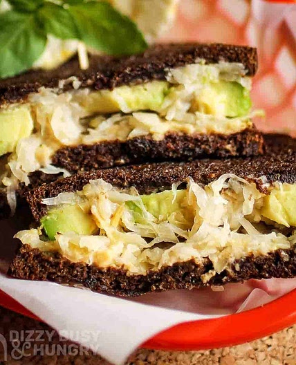 Mom's Grilled Avocado Sauerkraut Sandwich