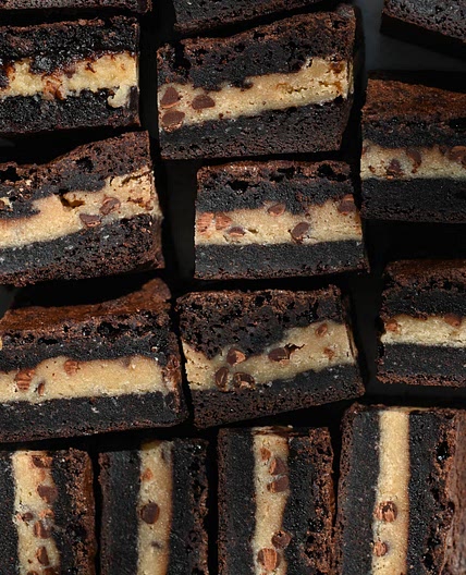 Cookie Dough Stuffed Brownies
