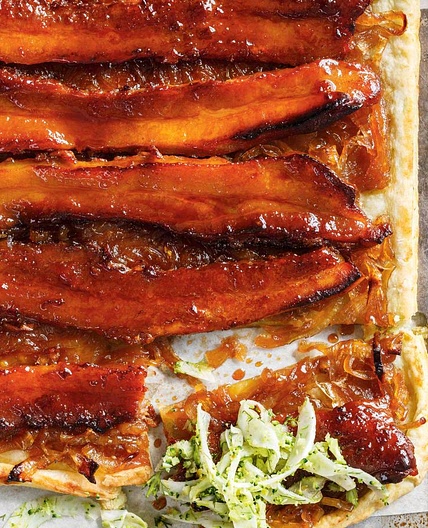 Maple-Glazed Pork Belly Tart