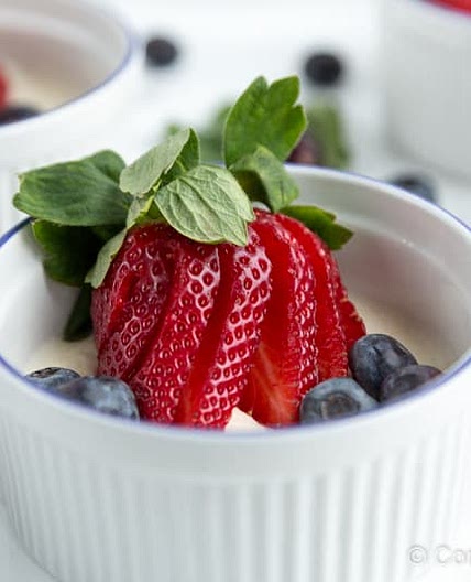 Traditional Panna Cotta With Berries