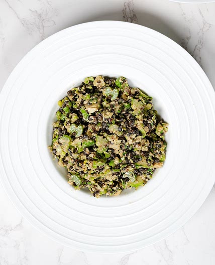 Shaved-Brussels Sprouts & Celery Salad (Anti-Cancer, High-Protein)