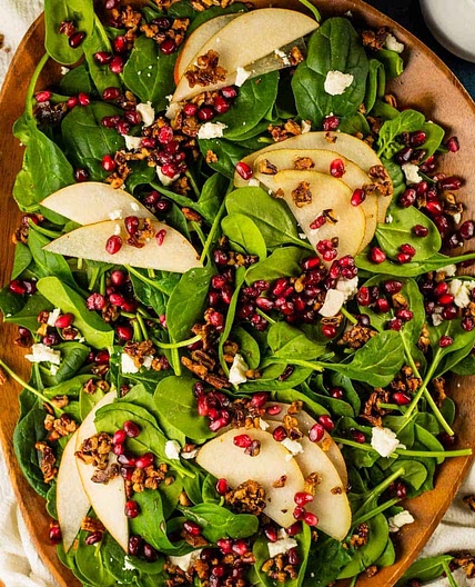 Easy Spinach Salad with Pears