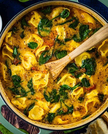Creamy Sausage Tortellini Soup