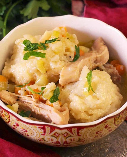 Chicken and Dumplings For One
