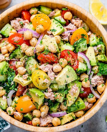 Avocado Chickpea Tuna Salad